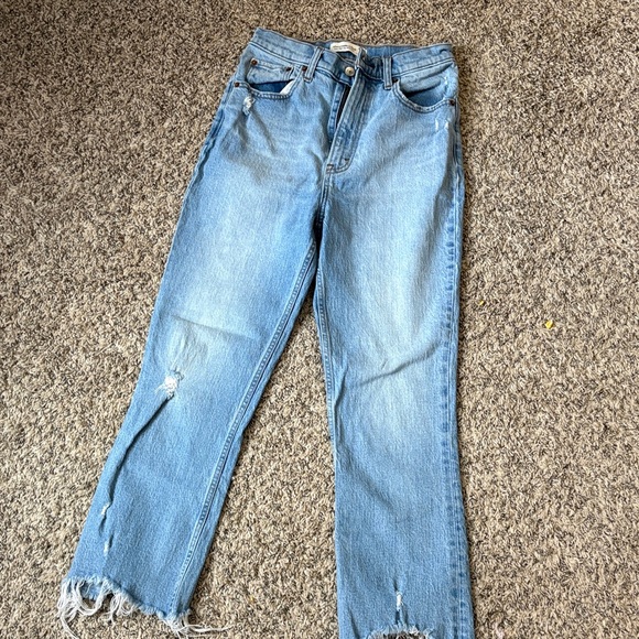 Abercrombie & Fitch Denim - Distressed kick flare jeans 26 Regular